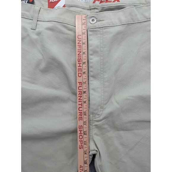 Dickies Pants Mens 46x32 Khaki Flex Regular Fit Straight Leg Active Waist Work - Picture 5 of 16